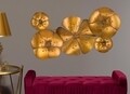 Decoratiune de perete Goldy Flower, Mauro Ferretti, 94x6x50 cm, fier