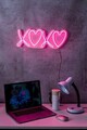 Decoratiune luminoasa LED, Tic Tac Toe XoXo, Benzi flexibile de neon, DC 12 V, Roz