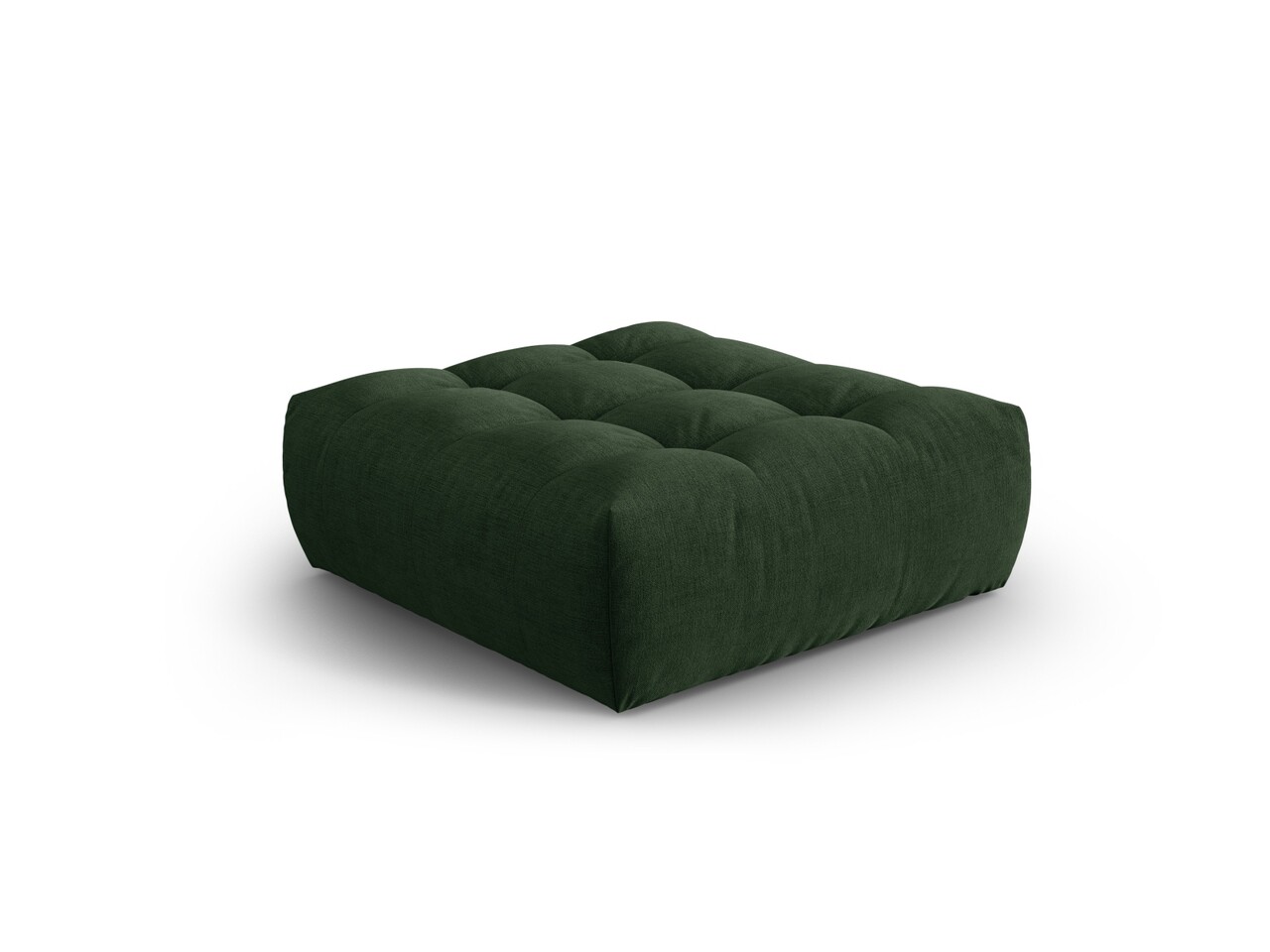 Taburet, Bloom-86, Micadoni Home, 110x101x42 cm, tesatura structurata, verde muschi - 1 | YEO