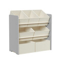 Organizator jucarii / mobilier camera copilului Vasagle, 7 compartimente, 62.5x29.5x60 cm, gri dove