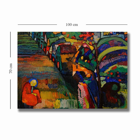 Tablou decorativ, 70100KANDINSKY035, Canvas , Lemn, Multicolor
