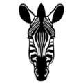 Decoratiune de perete, Zebra, Lemn, Dimensiune: 37 x 65 cm, Negru