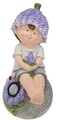 Lampa solara Boy w lavender, 21x23.5x46.5 cm, oxidat de magneziu