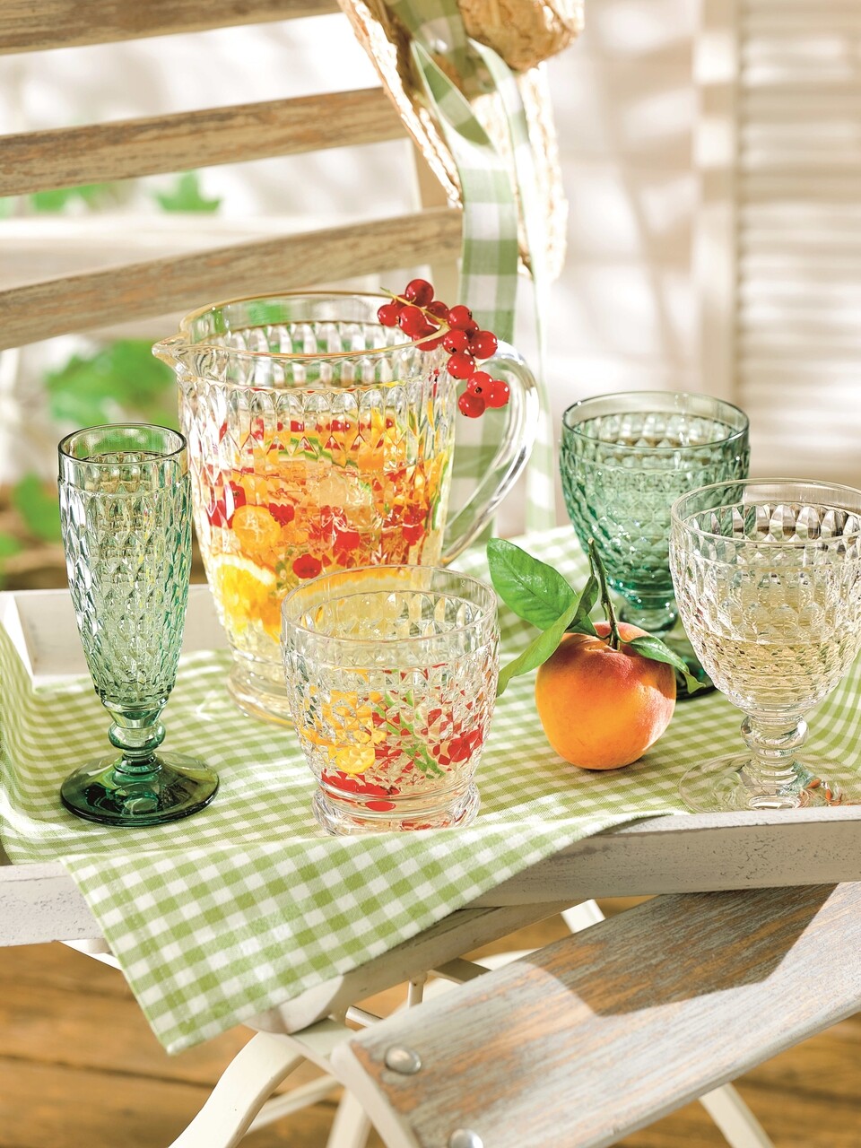 Set 4 pahare de sampanie, Villeroy & Boch, Boston, 145 ml, sticla cristal, verde - 2 | YEO