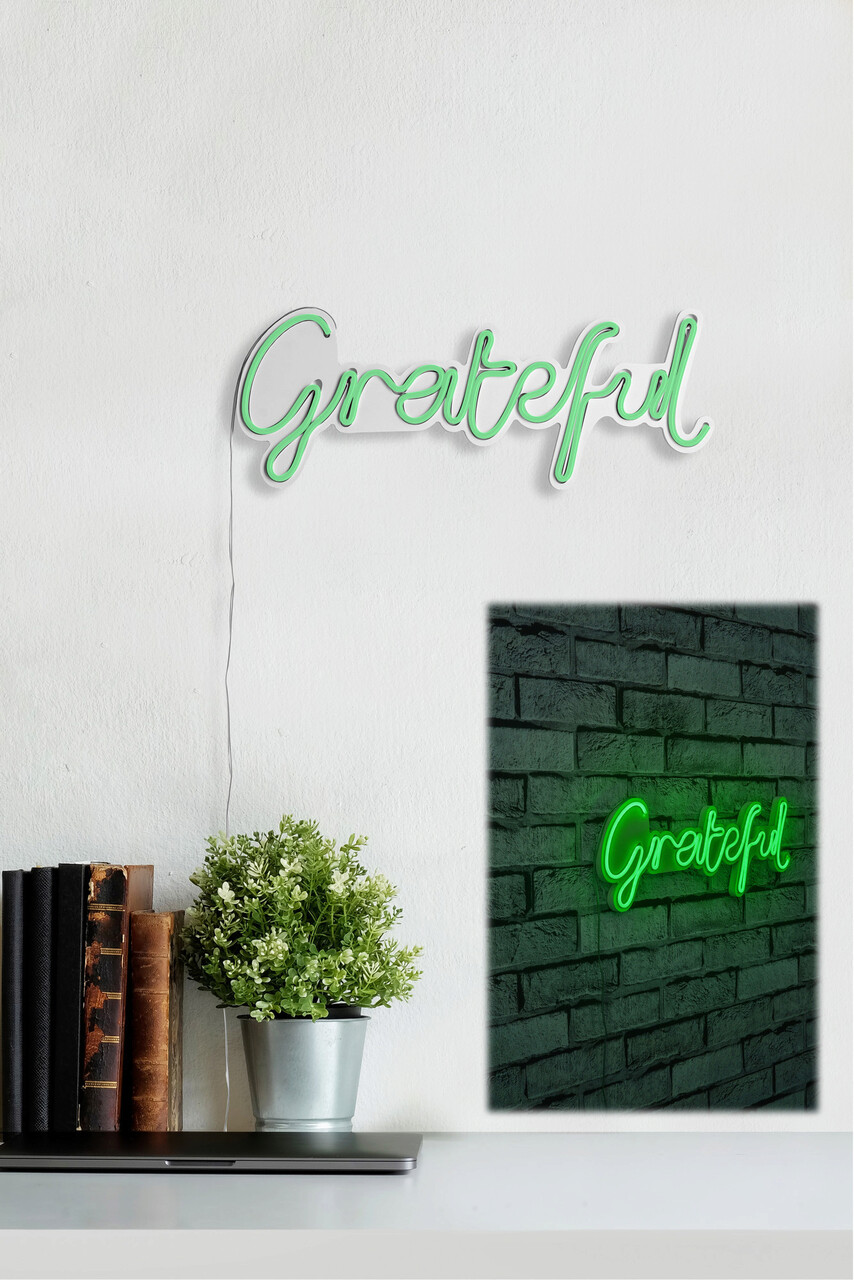 Decoratiune luminoasa LED, Grateful, Benzi flexibile de neon, DC 12 V, Verde - 1 | YEO