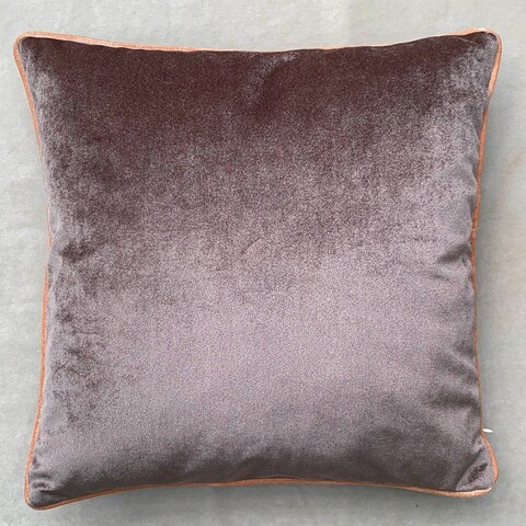 Perna, Lavender Ash Velvet Pillow With İnsert, 43x43 cm, Polipropilena, Lavandă / Pulbere