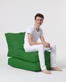 Fotoliu extensibil, Siesta, Ferndale Bean Bag, 55 - 180 cm, poliester impermeabil, verde