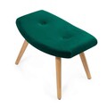 Taburet Moss, Homla, 61x41x38 cm, lemn/catifea din poliester, verde