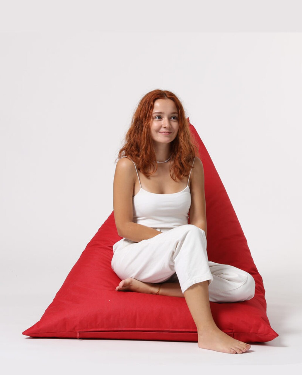 Fotoliu puf, Bean Bag Ferndale, Pyramid Bed, 145 cm, poliester impermeabil, rosu - 2 | YEO