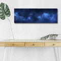 Tablou decorativ cu lumina LED, 3090NASA-017, Canvas, 30 x 90 cm, Multicolor