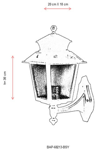 Lampa de exterior, Avonni, 685AVN1377, Plastic ABS, Negru
