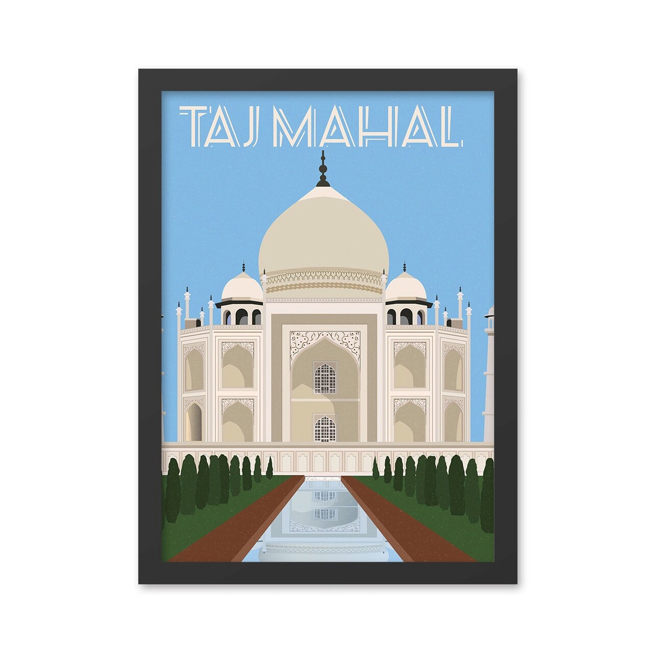 Tablou decorativ, Taj Mahal (55 x 75), MDF , Polistiren, Multicolor - 1 | YEO