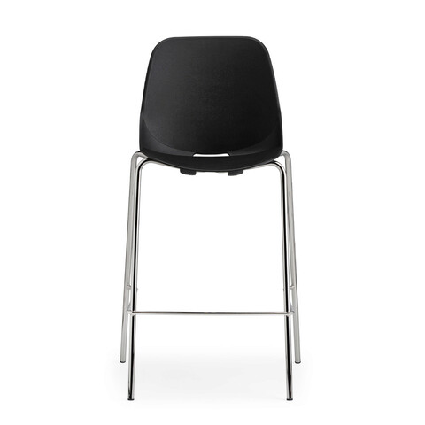 Scaun, Bürotime, QCK-STL-A001556, 52.5x110x60cm, Negru / Argint