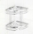 Etajera de colt, Wenko, Premium Rack, 26.5 x 27.5 x 19 cm, inox, gri