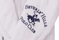 Halat de baie unisex, Beverly Hills Polo Club, 100% bumbac, L/XL, White/Dark Blue