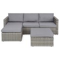 Set mobilier gradina/terasa, Borello, 3 piese, otel, gri