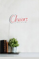 Decoratiune luminoasa LED, Cheers, Benzi flexibile de neon, DC 12 V, Roz