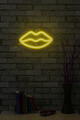 Decoratiune luminoasa LED, Lips, Benzi flexibile de neon, DC 12 V, Galben