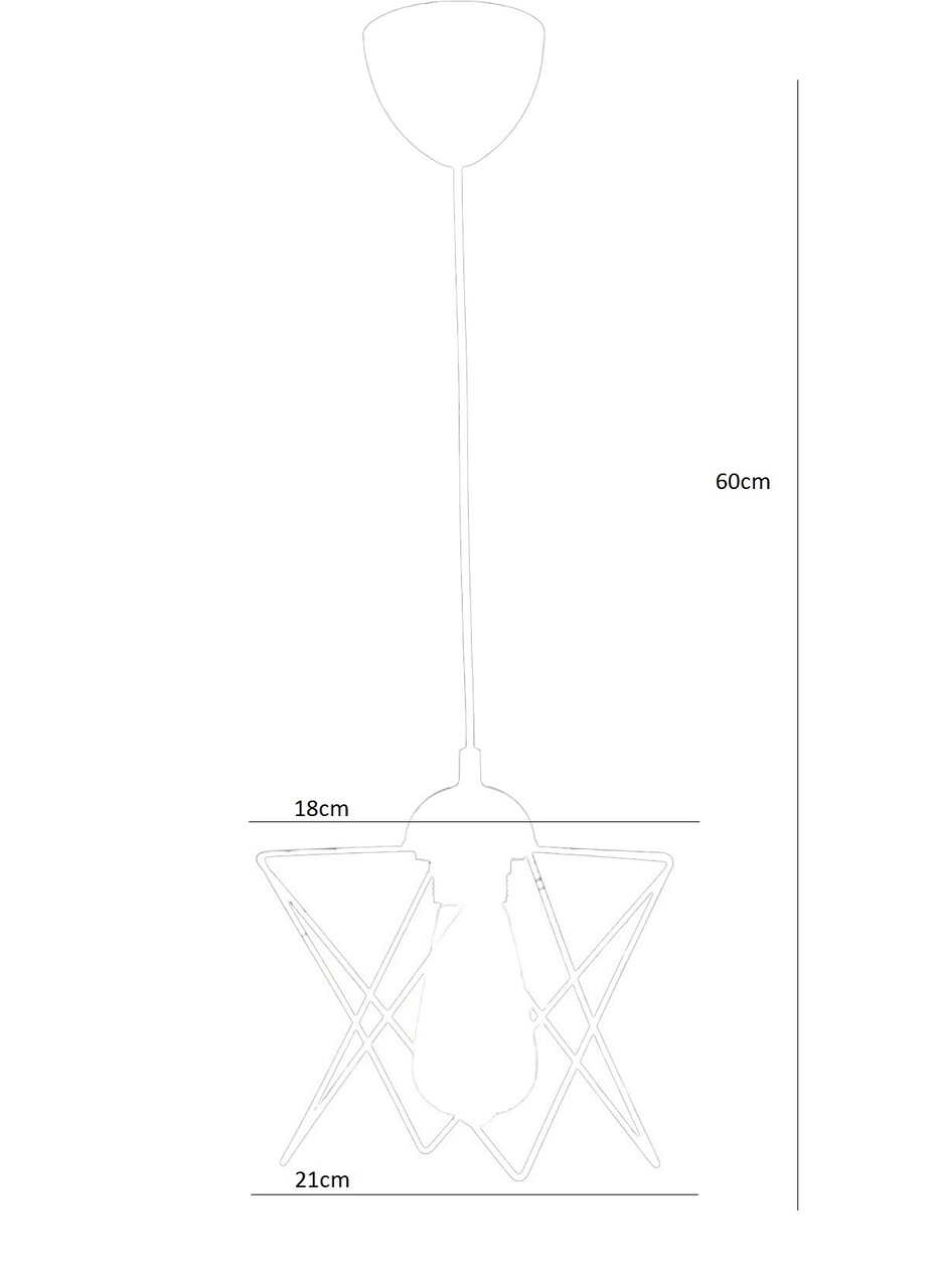 Lustra 2 piese, 205-P2, FullHouse, 21 x 60 cm, 1 x E27, 60W, negru - 2 | YEO