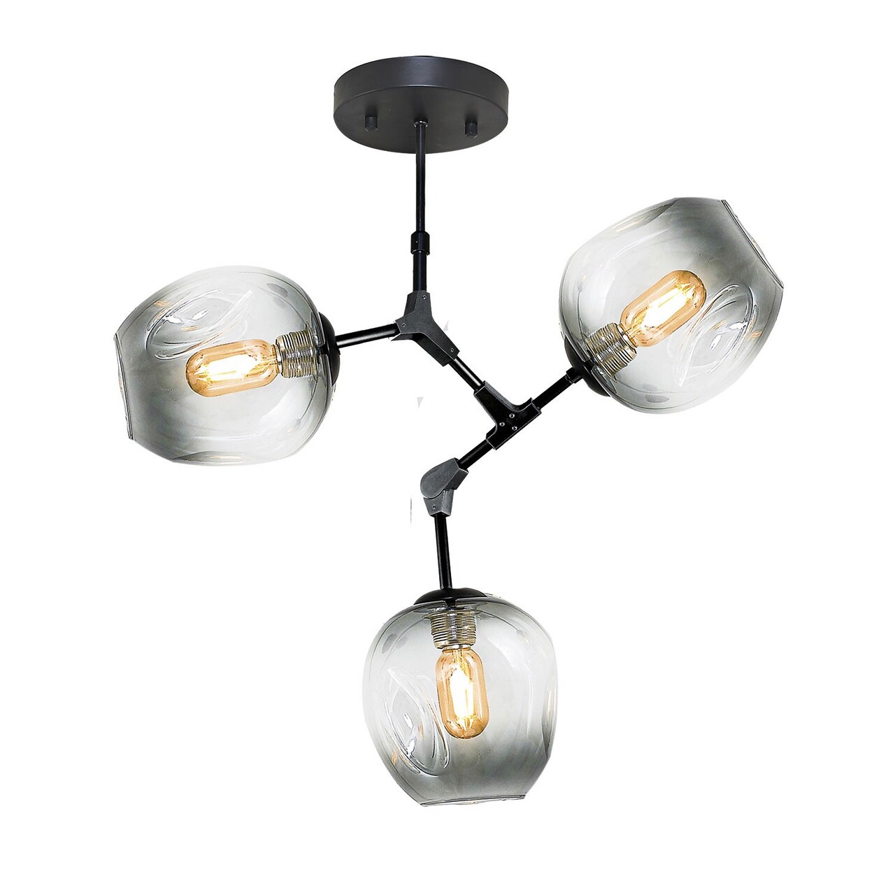 Lustra, Lightric, 414LRC1303, Metal, Negru