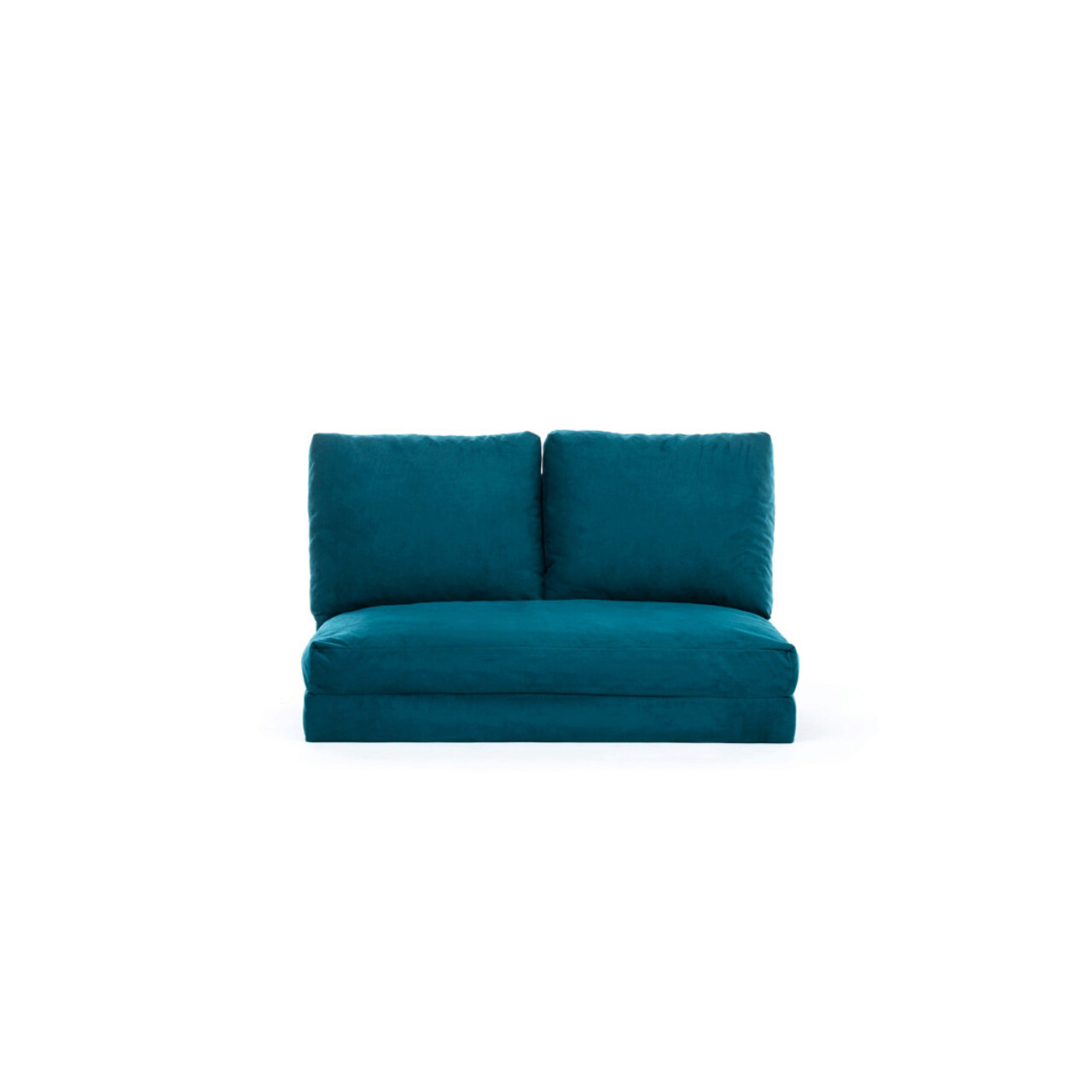 Canapea extensibilă cu 2 locuri, Futon, 859FTN1272, Metal , Verde petrol - 1 | YEO