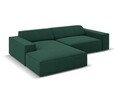 Coltar modular stanga 3 locuri, Jodie, Micadoni Home, BL, 224x166x70 cm, poliester, verde