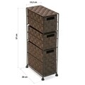 Organizator pentru baie cu 3 compartimente Melissa, Versa, 15.5x28x57 cm, ciocolata