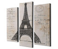 Set 3 tablouri decorative, UC65, Canvas, 45 x 20 cm, Multicolor