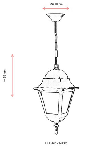 Lustra de exterior, Avonni, 685AVN1187, Plastic ABS, Alb/Negru