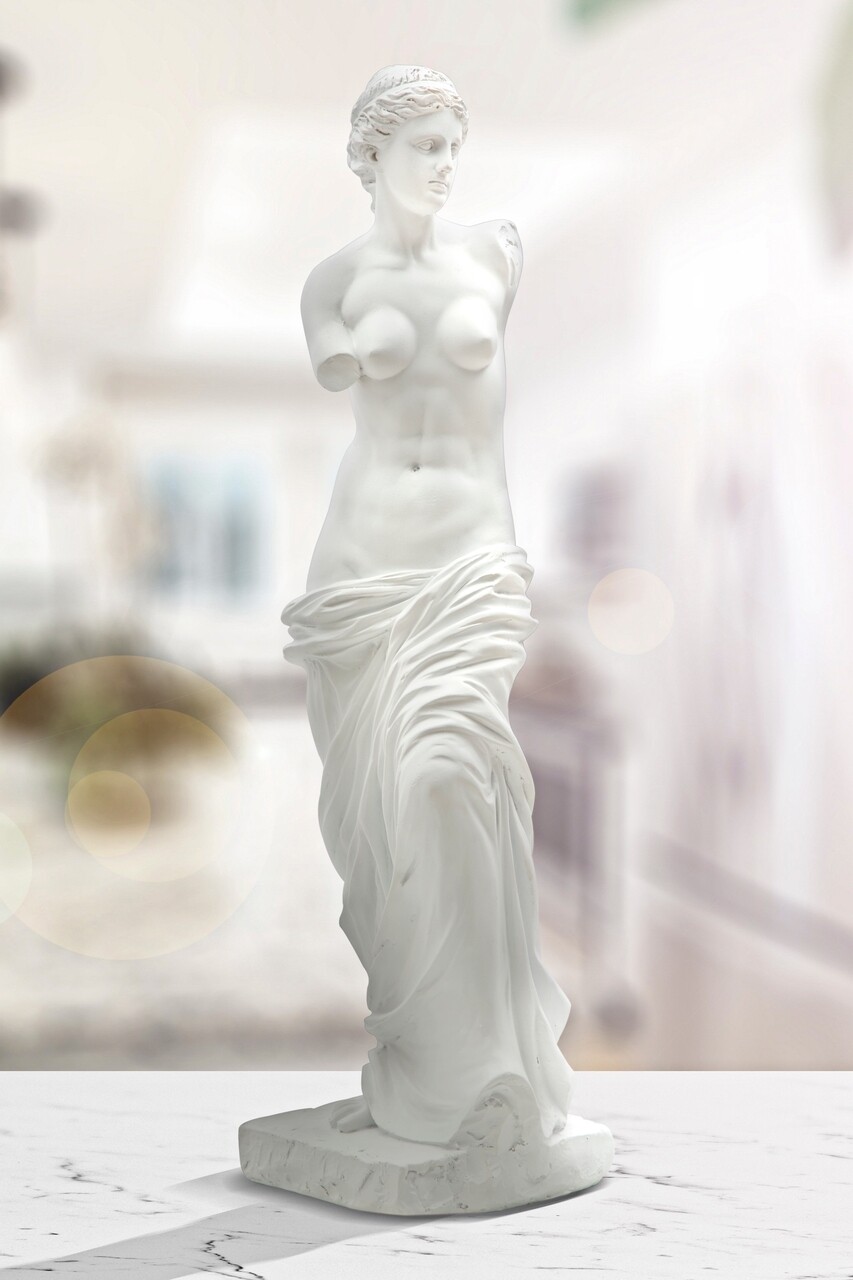 Statueta decorativa, Woman Sculpture, Mauro Ferretti, 14x29 cm, polirasina, alb - 1 | YEO