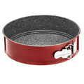 Forma tort cu baza detasabila, invelis Non-stick Cherry, Ambition, 26x6.7 cm, otel, gri/rosu