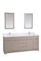 Set mobilier de baie (3 piese), Jussara, Teton 72, Cappuccino