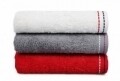 Set 3 prosoape de maini Beverly Hills Polo Club, 50x90 cm, 100% bumbac, White/Red/Grey