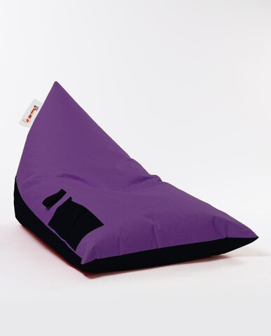 Fotoliu puf, Bean Bag Ferndale, Pyramid Double Color, 145 cm, poliester impermeabil, mov
