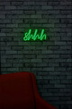 Decoratiune luminoasa LED, Shhh, Benzi flexibile de neon, DC 12 V, Verde