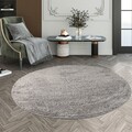 Covor Shaggy Barreta, Decorino, 120x120 cm, polipropilena, gri