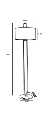 Lampadar, Stala, 846STL2959, Metal, Galben mustar