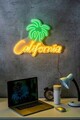 Decoratiune luminoasa LED, California, Benzi flexibile de neon, DC 12 V, Verde galben