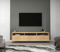 Comoda TV, Woodface, Holmes, 178x50x30 cm, Lemn, Natural