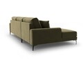 Coltar stanga, Madara, Mazzini Sofas, 5 locuri, 254x182x90 cm, catifea, verde