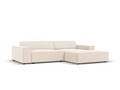 Coltar modular dreapta 3 locuri, Jodie, Micadoni Home, BL, 224x166x70 cm, catifea, bej deschis