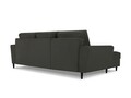 Coltar extensibil stanga 4 locuri, Moghan, Micadoni Home, BL, 241x145x88 cm, velur, negru