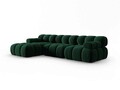 Coltar modular stanga 4 locuri, Bellis, Micadoni Home, BL, 285x157x63 cm, catifea, verde bottle