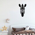 Decoratiune de perete, Zebra, Lemn, Dimensiune: 37 x 65 cm, Negru