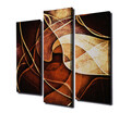 Set 3 tablouri decorative, UC038, Canvas, 45 x 20 cm, Multicolor