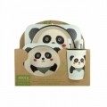 Set de masa pentru copii 5 piese Panda, bambus