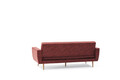 Canapea extensibila cu 3 locuri, Balcab Home, 825BLC2680, Lemn / Metal, Rosu claret