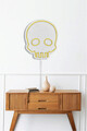 Decoratiune luminoasa LED, Skull, Benzi flexibile de neon, DC 12 V, Galben