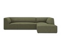 Coltar dreapta 4 locuri, Ruby, Micadoni Home, BL, 273x180x69 cm, velur, verde