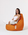 Fotoliu puf, Bean Bag, Ferndale Drop L, 80 x 80 cm, poliester impermeabil, portocaliu